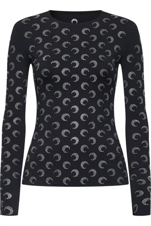 Marine Serre Donna, Top, Nero, L, new