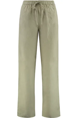 120% Lino Donna, Pantaloni, Verde, XS, new