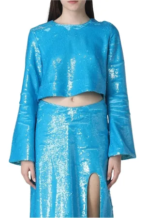 Ganni Donna, Top, Blu, M, new