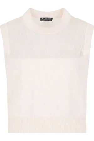 Armani Exchange Donna, Top, Bianco, M, new
