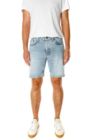 Nudie Jeans Uomo, Pantaloncini, Blu, W33, new