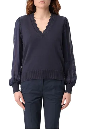 Twin-Set Donna, Maglie, Blu, S, new