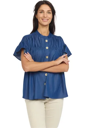 2-Biz Donna, Camicette , Blu, 2Xl, new