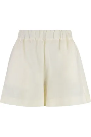 120% Lino Donna, Pantaloncini, Bianco, XS, new
