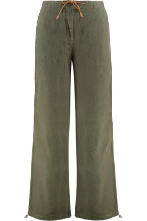120% Lino Donna, Pantaloni, Verde, 2Xs, new