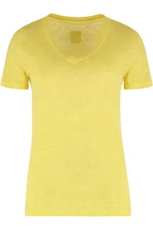 120% Lino Donna, Top, Giallo, M, new