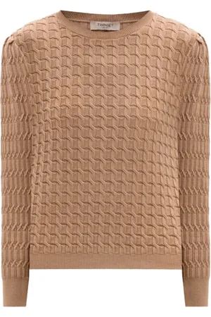 Twin-Set Donna, Maglie, Marrone, L, new