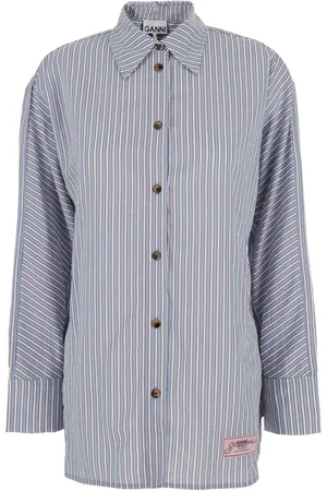 Ganni Donna, Camicette , Blu, S, new
