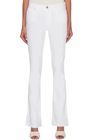 7 for all Mankind Donna, Pantaloni, Bianco, W28, new