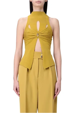 Elisabetta Franchi Donna, Top, Giallo, M, new