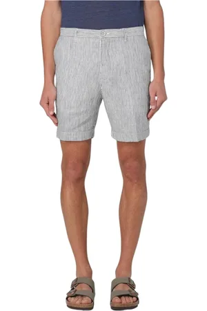 120% Lino Uomo, Pantaloncini, Blu, L, new