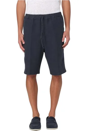 120% Lino Uomo, Pantaloncini, Blu, L, new
