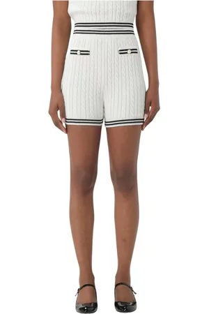 Alessandra Rich Donna, Pantaloncini, Bianco, S, new