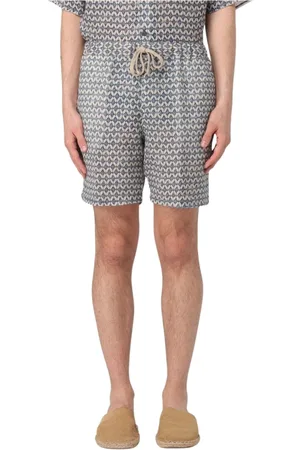 120% Lino Uomo, Pantaloncini, Blu, L, new
