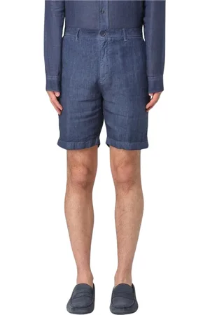 120% Lino Uomo, Pantaloncini, Blu, 2Xl, new