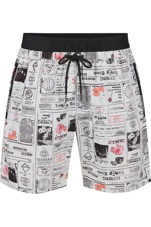 Iceberg Uomo, Costumi da bagno, Bianco, XL, new