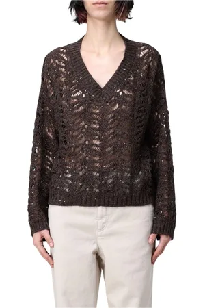 Brunello Cucinelli Donna, Maglie, Marrone, L, new