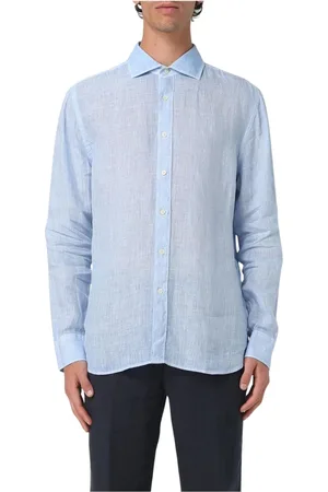 120% Lino Uomo, Magliette, Blu, L, new