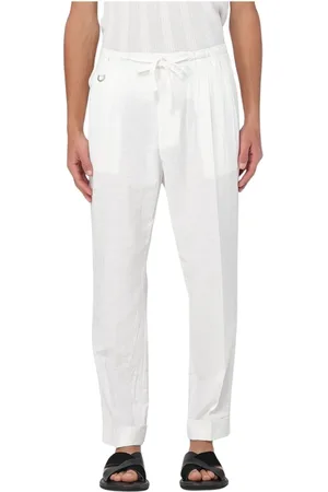 Paolo Pecora Uomo, Pantaloni, Bianco, L, new