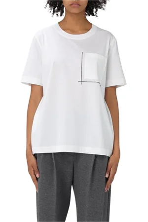 Brunello Cucinelli Donna, Top, Bianco, XL, new