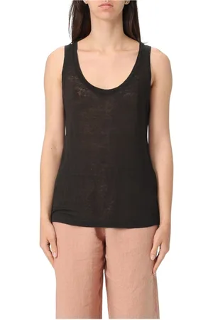 120% Lino Donna, Top, Nero, M, new