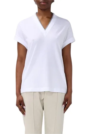 Brunello Cucinelli Donna, Top, Bianco, XL, new