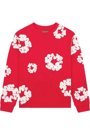 DENIM TEARS Uomo, Felpe, Rosso, M, new