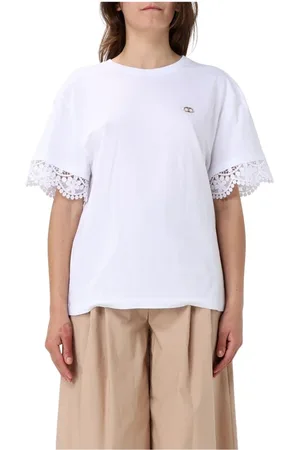 Twin-Set Donna, Top, Bianco, L, new