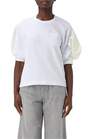 SACAI Donna, Top, Bianco, XL, new