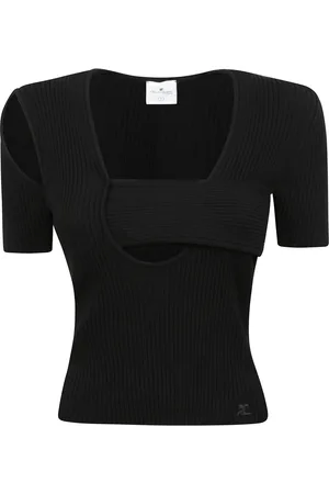 Courrèges Donna, Top, Nero, L, new