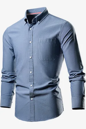 milanoo.com Camicie a maniche lunghe da uomo taglie forti camicia da matrimonio slim fit con bottoni