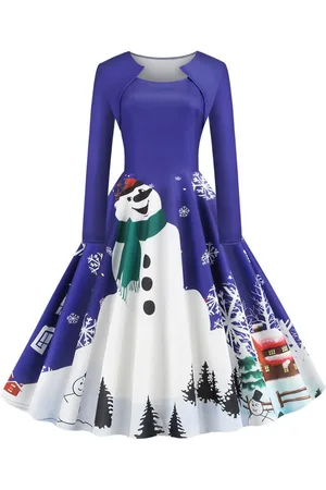 milanoo.com Natale abito vintage 1950 Abiti Altalena a maniche lunghe Shrug