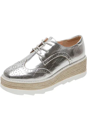 milanoo.com Oxford da donna in pelle PU con plateau e punta tonda
