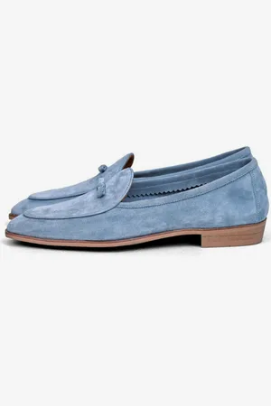 milanoo.com Mocassini da uomo in pelle scamosciata con punta rotonda slip on scarpe casual retrò da uomo