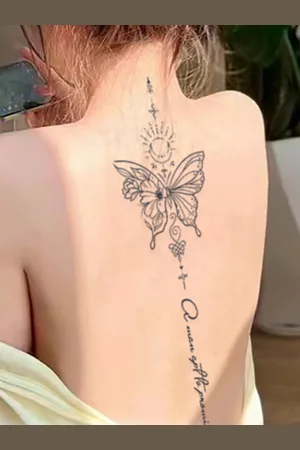 milanoo.com Adesivi per tatuaggi a farfalla impermeabili femminili duraturi sexy sulla schiena