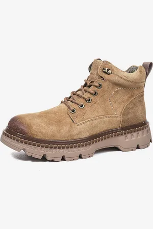 milanoo.com Sneakers da uomo in pelle comoda con punta tonda