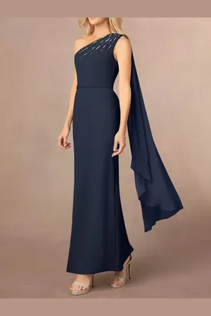 milanoo.com Abito da festa lungo monospalla con paillettes asimmetrico per la madre della sposa