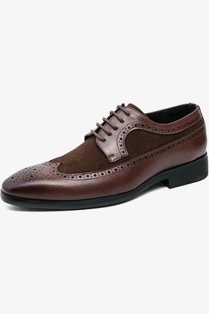 milanoo.com Scarpe eleganti da uomo alla moda con punta rotonda stringate scarpe da ballo festa matrimonio