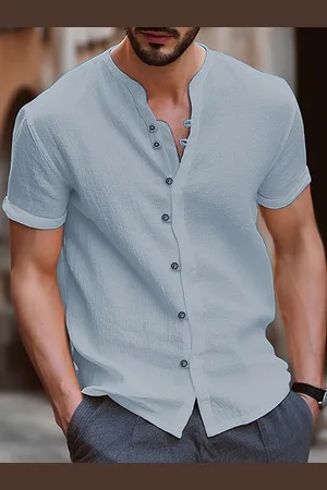 milanoo.com Camicie casual estive da spiaggia maniche corte camicie cubane da uomo