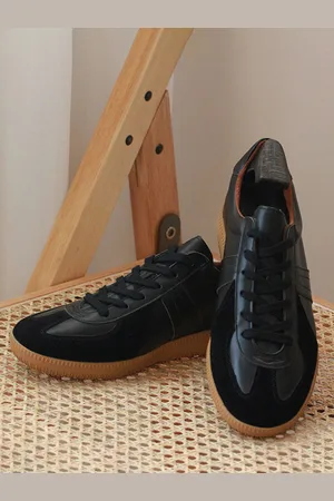 milanoo.com Scarpe da ginnastica da uomo comode con punta tonda in pelle bovina a blocchi di colore con cestello sportivo