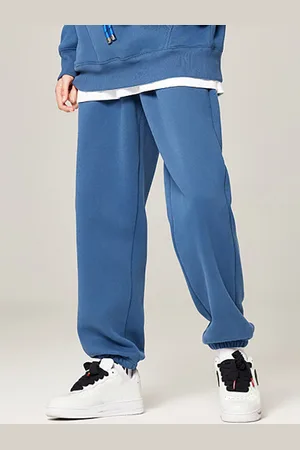 milanoo.com Pantaloni da tuta in pile da uomo casual traspiranti e traspiranti