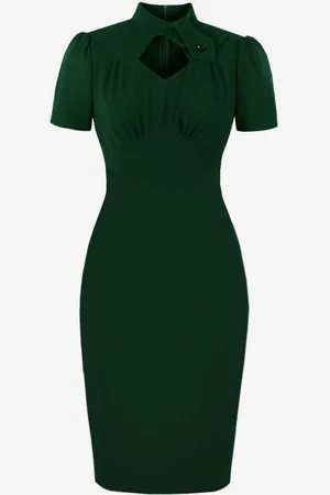 milanoo.com Abiti aderenti Abito glamour retrò a maniche corte casual