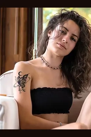 milanoo.com Adesivi per tatuaggi a base di erbe a farfalla Dito Avambraccio Caviglia Petto Spalla Adesivi per tatuaggi a base di succo