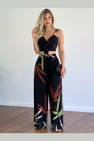 milanoo.com Tuta con spalline sottili con scollo a V tutina estiva casual senza schienale