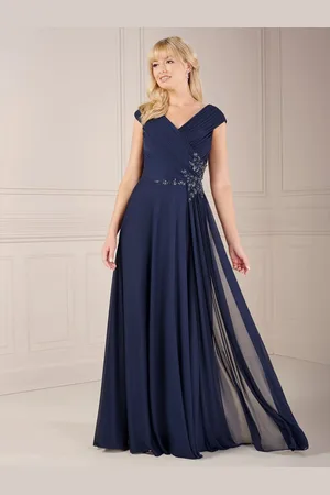 milanoo.com Abito da mamma con scollo a V maniche corte abito da ballo applique abiti da ospite per matrimonio