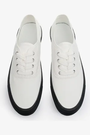 milanoo.com Scarpe sportive da uomo comode in tessuto elastico con punta rotonda e blocchi di colore