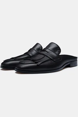 milanoo.com Mocassini con nappe nere da uomo scarpe basse