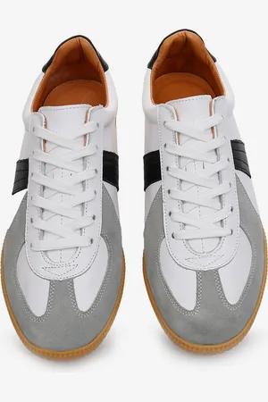 milanoo.com Scarpe sportive da uomo con punta rotonda in pelle di mucca comode e colorate modello basket