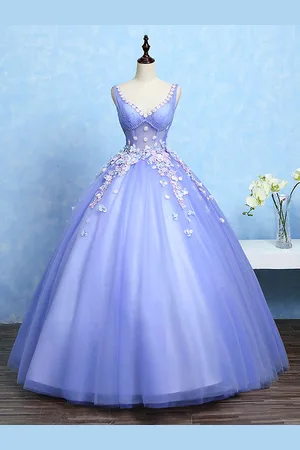 milanoo.com Quinceanera abiti V Neck Ball Gown illusione Waist disossato fiori senza maniche Perline piano lunghezza principessa corteo abiti