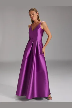 milanoo.com Abito da festa per la madre della sposa abito da ballo senza maniche scollo a V abiti da matrimonio plissettati